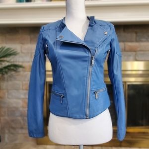 Beverly Hills Polo Club Faux Leather Moto Jacket (Big Girls) Size 14